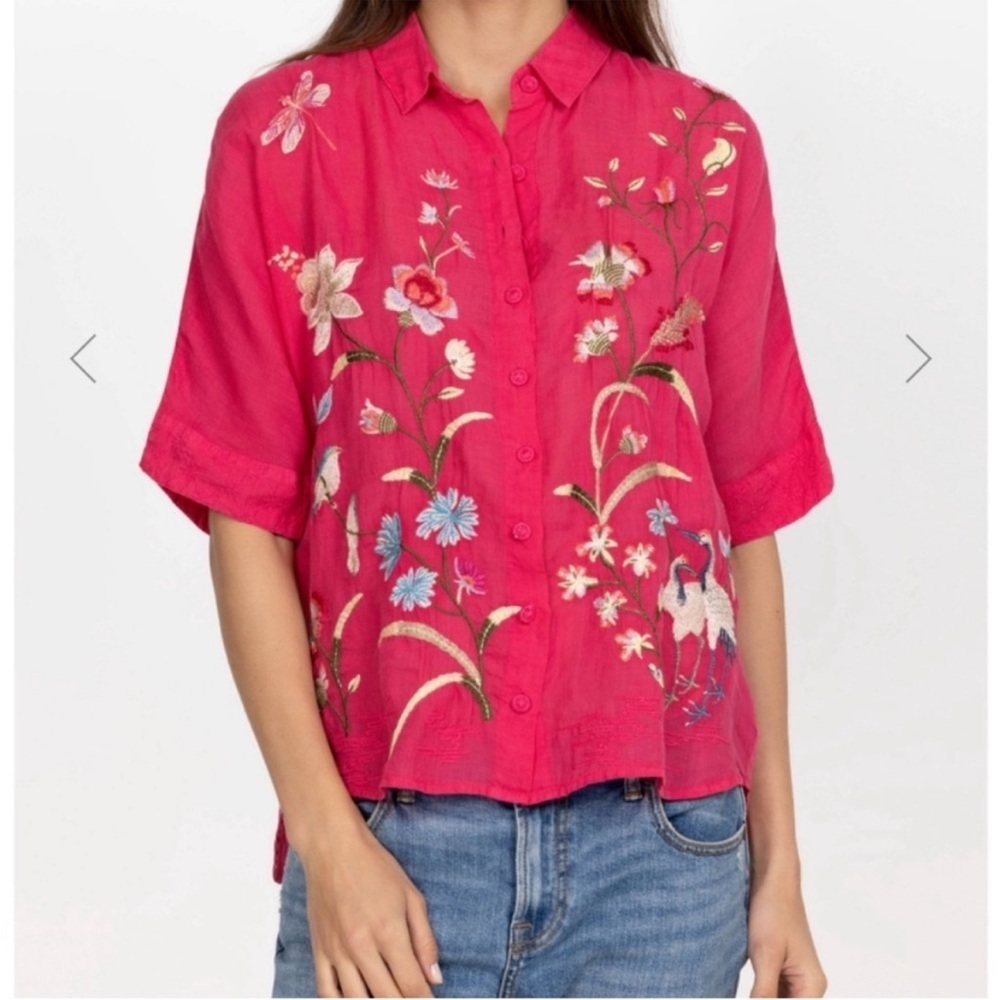 Johnny Was Geniveve Relaxed Dolman Shirt NWT Size XL
